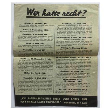Original WW2 British Air Drop Leaflet. - Code G.101. - 1943.