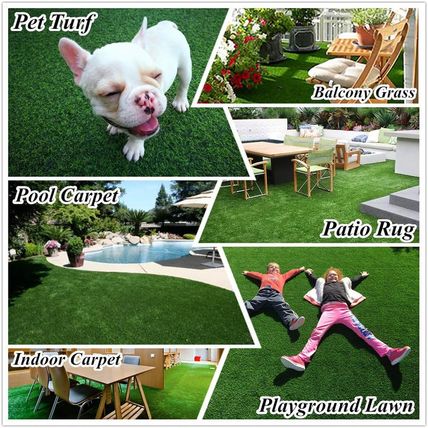 Artificial Grass Turf (0.7" Custom Sizes) -5Ftx10Ft Indoor/Outdoor Rug Synthetic