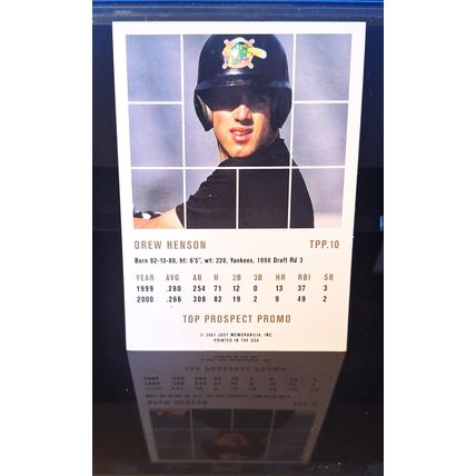 DREW HENSON 2001 JUST2K1 TOP PROSPECT PROMOS BASEBALL CARD #TPP.10