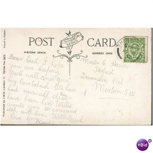 Antique GB Postcard 1912 - Foreign Office, From St. James Park, London