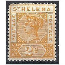 St Helena 1897 SG49 2d Orange-Yellow Mounted Mint ..