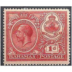 Bahamas 1920 SG107 1d Carmine Mounted Mint ..