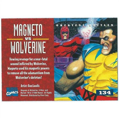 1995 Fleer Ultra X-Men - #134 - Magneto VS Wolverine