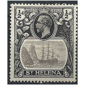 St Helena 1923 SG97 1/2d Grey & Black Mounted Mint...