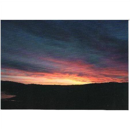 Eshaness, Shetland - sunrise - local postcard