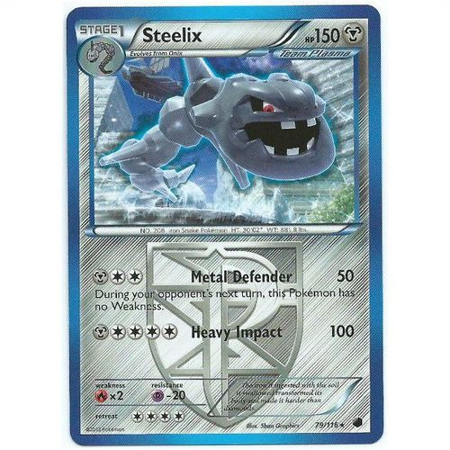 Pokemon Black & White Plasma Freeze - #79/116 - Steelix