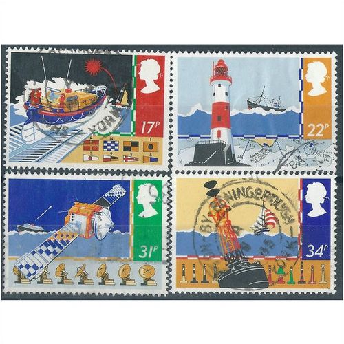 Great Britain 1985 Safety at Sea Used SG 1286-1289 Sc 1107-1110 postage stamp
