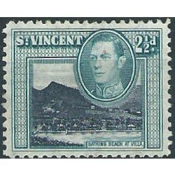 St Vincent 1938 SG153 2 1/2d Blue-Black & Blue-Green Mounted Mint .. ..