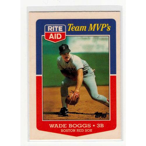 1988 Topps Rite Aid Team MVP’s Wade Boggs card #14- Red Sox