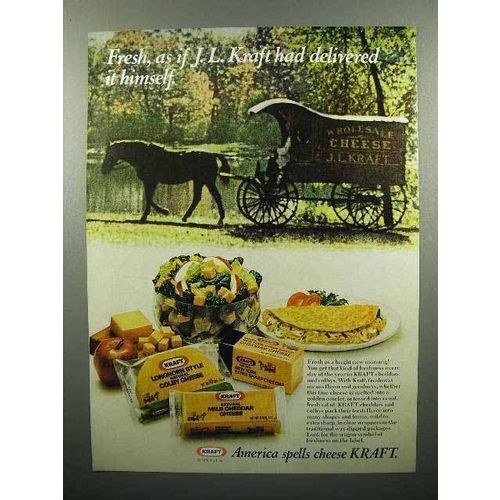 1978 Kraft Cheese Ad - Fresh As if Delivered Himself