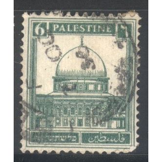 Palestine (British) 1927 - SG94a - 6m green - Dome Of The Rock - used