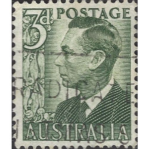 AUSTRALIA, King George VI, green-black 1951, 3d, #7