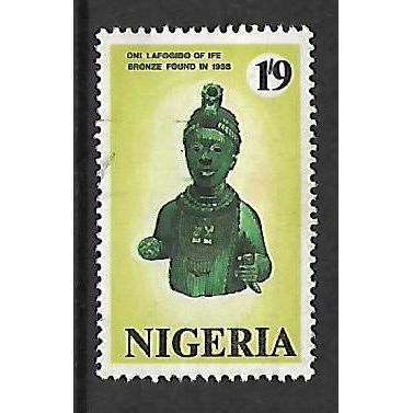 NIGERIA 1971 ANTIQUITIES OF NIGERIA 1s.9d IFE BRONZE SG 262 FINE USED#