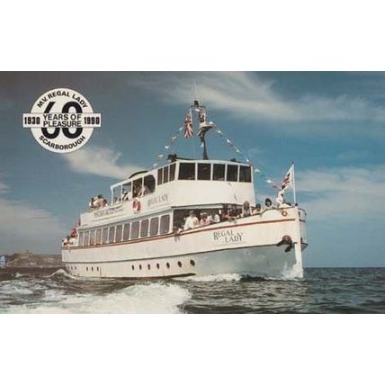 MV Regal Lady Scarborough Ship Boat 60 Years Of Service Rare Postcard