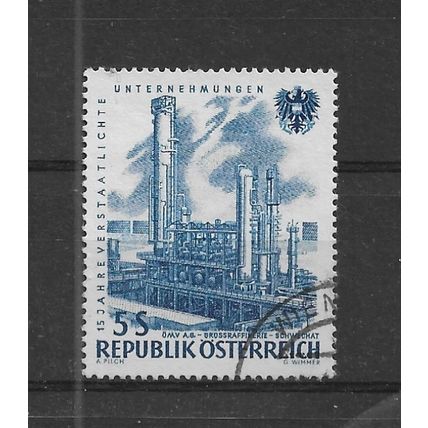 Austria.SG1374 5s Oil Refinery,Schwechat.Fine Used.Aug22b