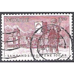 Norge 1988 Michel 993 O Cote (2013) 0.40 Euro Système de téléphonie de terrain