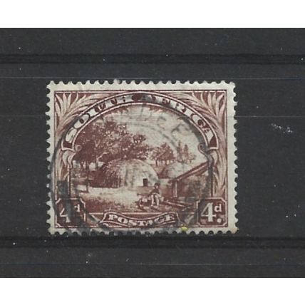 SouthAfrica.SG35 4d A Native Kraal.English Inscription.Fine Used.Aug25b