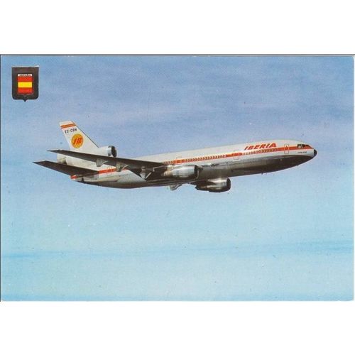 Iberia Douglas DC10 30 Aircraft Postcard (A11257)