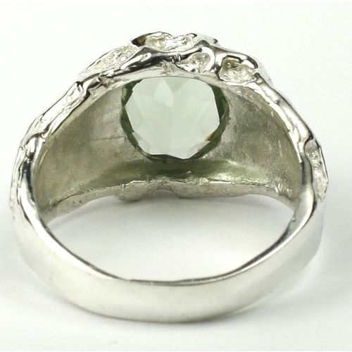 Green Amethyst (Prasiolite), 925 Sterling Silver Men's Ring, SR168