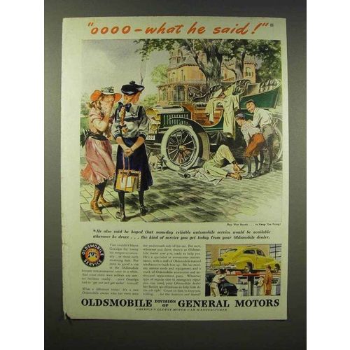 1945 Oldsmobile Car Ad - Oooo - What He Said