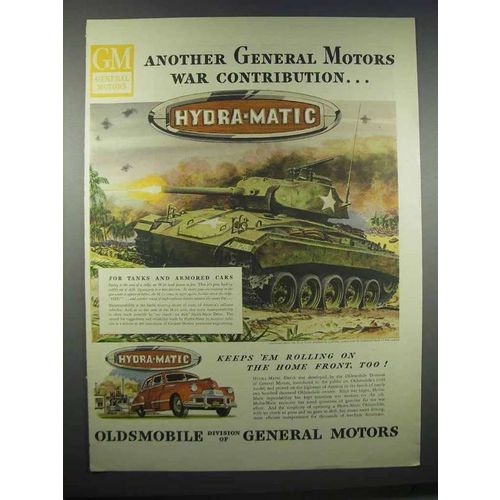 1945 Oldsmobile M-24 Tank Ad - Another War Contribution