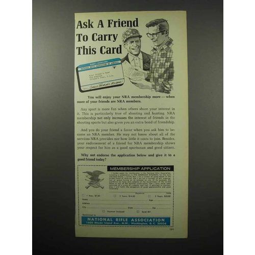 1970 National Rifle Association NRA Ad - Ask a Friend