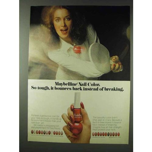 1978 Maybelline Nail Color Ad - It Bounces Back