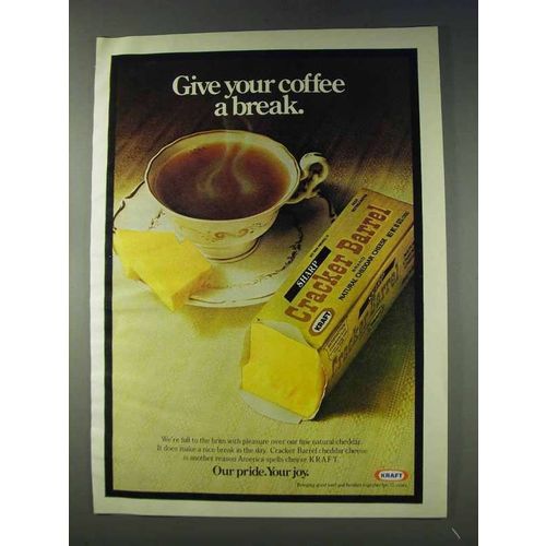 1978 Kraft Cracker Barrel Cheese Ad - Give Coffee Break