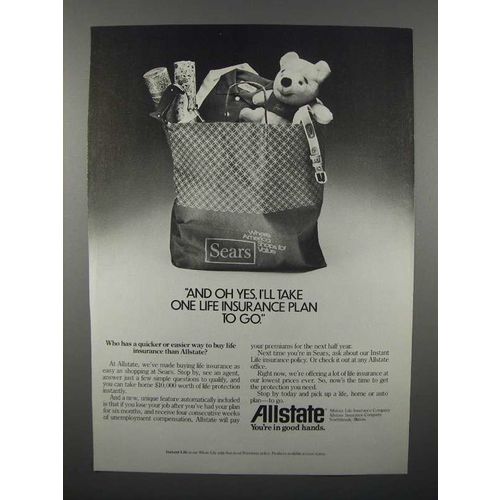 1983 Allstate Insurance Ad - One Plan To Go
