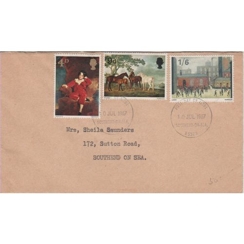 GB 1967 Famous Painters FDC Southend on Sea pm see others