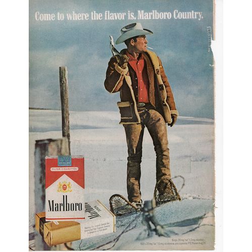 Marlboro Cigarettes Vintage Full Page Print Ad February 1972