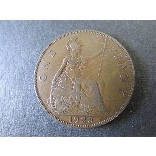 1928 GEORGE V ONE PENNY FREE POST. AAZ