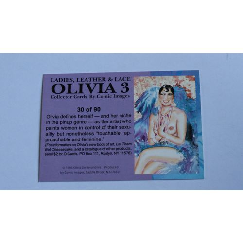 Olivia 3 Ladies, Leather & Lace Base trading card # 30 (A) 1994, Comic Images