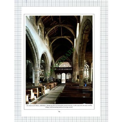 9903) St Mary's Church Adderbury - 1980s Cutting / Print