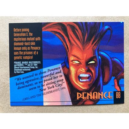 Marvel Masterpieces 1994 Base trading Card # 88 Penance (B) Fleer
