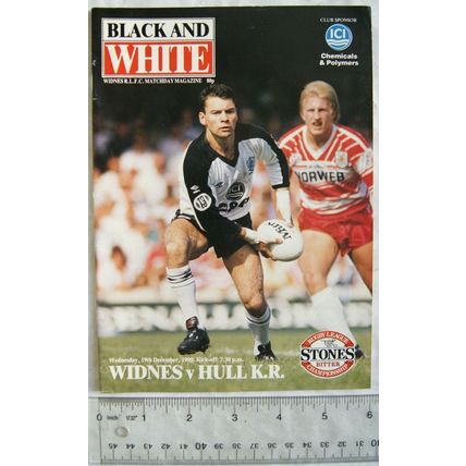 1990 programme Widnes v. Hull Kingston Rovers