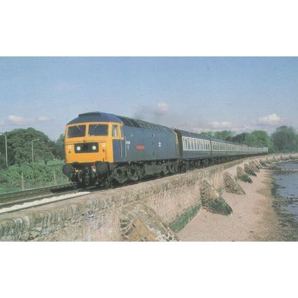 Class 47 076 City Of Truro Train at Oxford Station 1977 Postcard