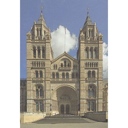 London Natural History Museum Main Entrance Postcard