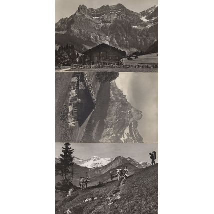 Adelboden Switzerland Bunderlen 3x Old Postcard s