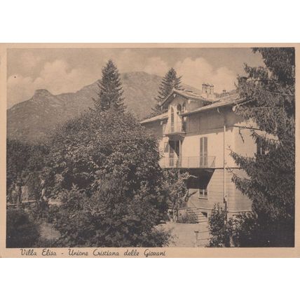 Torino Torre Pellice Villa Elisa Old Rare Italian Postcard
