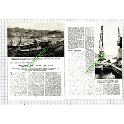 Wellington New Zealand Port Nicholson Lambton Harbour - 1930s Article
