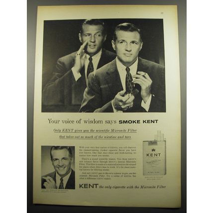 1955 Kent Cigarettes Advertisement - Your voice of wisdom says smoke Kent