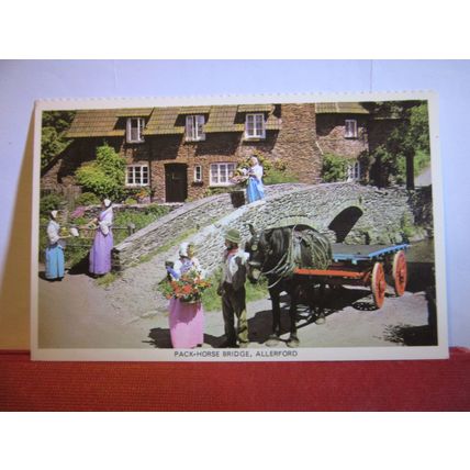 PACK HORSE BRIDGE, ALLERFORD, SOMERSET unused postcard Colourmaster =