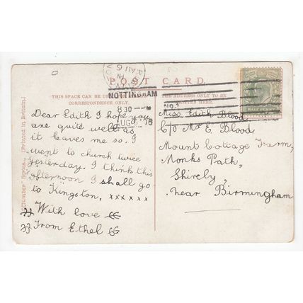 The Manor House Ruddington Postcard 1906 Nottinghamshire Clumber Series