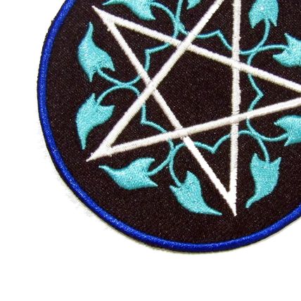 Wiccan Iron On Patch Badge Witch Celtic Star Embroidered Wiccan TyIron Pagan P54