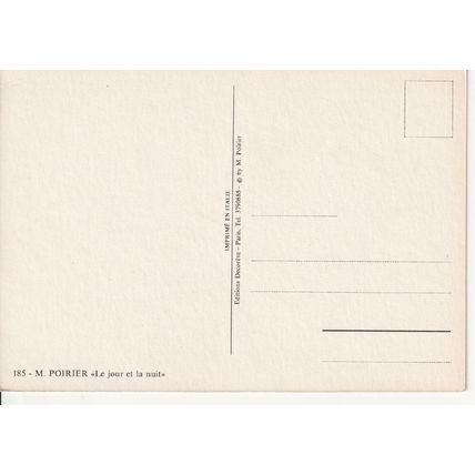 Unused Art Postcard - Le jour et la nuit - M. Poirier