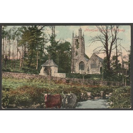 Mawgan Church, Newquay, Cornwall, 1909 - Valentine's Postcard