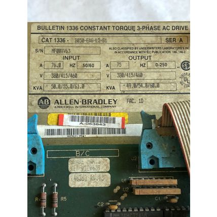 ALLEN BRADLEY 1336-B050-EAG-L2-S1 AC DRIVE CIRUCIT BOARD,76A,0.250 HZ,ER
