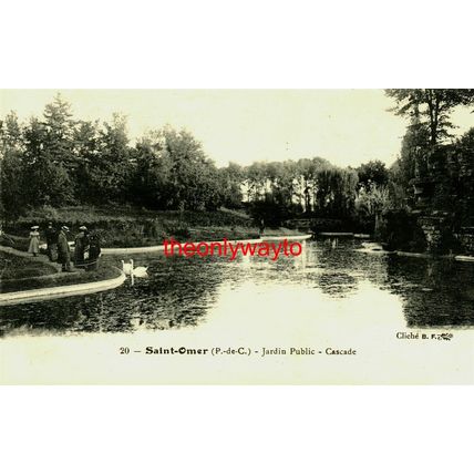 St Omer, Jardin Public, Cascade, France, 20, Catala Freres Postcard
