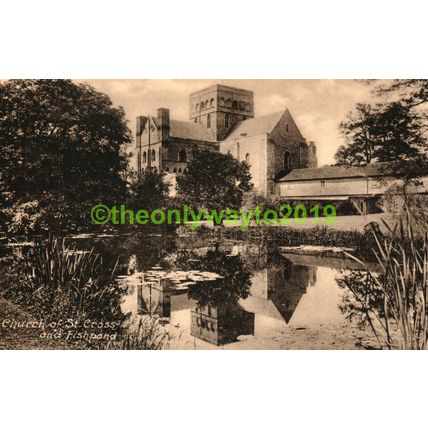 Church of St Cross & Fishpond, Winchester, Frith Postcard